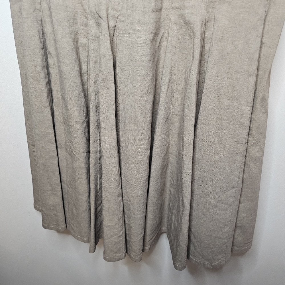 NWT Theory Kaien W Beige Linen Blend Fit & Flare Mini Dress Size 6 - Picture 6 of 14